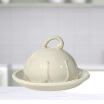 Princess House Pavillion Butter Dish Mini Round White Dome Lid With Underplate - £11.69 GBP