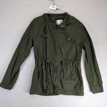 Vanity Dark Green Full Zip Military Jacket Women&#39;s M Gorpcore Drawstring... - $20.00