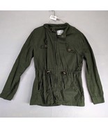 Vanity Dark Green Full Zip Military Jacket Women&#39;s M Gorpcore Drawstring... - $367.50 MXN