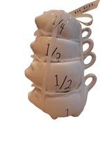 RAE DUNN Stackable Pig Shaped Ceramic Nesting Measuring Cups NEW - £26.98 GBP