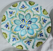 Set of 4 Laurie Gates Melamine Moroccan Boho Floral Salad Bread Plates 8 3/4&quot; - $24.49