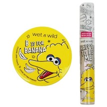 Sesame Street x Wet N Wild Big Bird Banana Loose Setting Powder &amp; Lip Gloss Set - £16.97 GBP