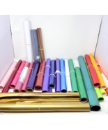 25 Roll Lot Heat Transfer Iron On Vinyl Siser Cricut Rainbow Metallic Bu... - €60,15 EUR