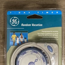 Ge 7-day Random Vacation Timer Turns Lamps On &amp; Off Late Pm &amp; Early Am Automatic - £6.39 GBP