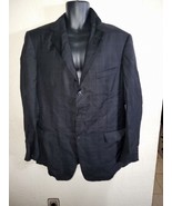 Ermenegildo Zegna Men&#39;s 3-Button Black Plaid Suit Blazer Wool EU 54 US 44L - $62.08