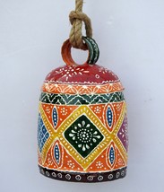 Vintage Swiss Cow Bell Metal Decorative Emboss Hand Painted Farm Animal BELL507 - £58.40 GBP