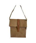 Trader Joe’s Lunch Bag Washable Paper Sack Tan Brown Reusable Fold Over ... - £17.83 GBP