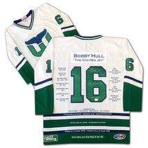 Bobby Hull Career Jersey Hartford Whalers White Ltd Ed /16 - £734.53 GBP