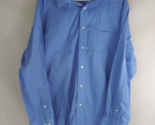 Croft &amp; Barrow Wrinkle Resistant Men&#39;s Blue Dress Shirt Size 34/35 Neck 18 - £10.80 GBP