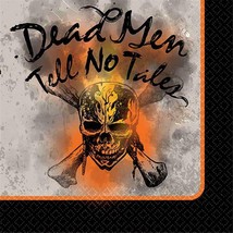 Pirates of the Caribbean Dessert Napkins Dead Men Tell No Tales 16 Per Package - £3.12 GBP