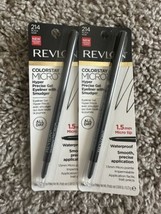 2 Revlon ColorStay Micro Gel Waterproof Eyeliner Black 214 0.008 OZ - $9.86