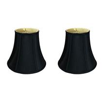 Royal Designs True Bell Lamp Shade, Black, 7" x 14" x 11.5", Set of 2 - £94.96 GBP