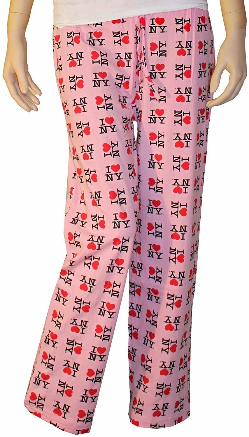 Primary image for I Love NY New York Lounge Pants Heart Pajama Bottoms Pink