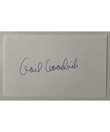 Gail Goodrich Autographed 3x5 Signature Card - Los Angeles Lakers - €13,11 EUR