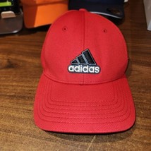 ADIDAS Men&#39;s Stretch Fit Cap Hat, Red w/ Black logo - $9.90