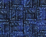Cotton Batik Patriotic USA Fireworks Words America Fabric Print by Yard ... - $13.95