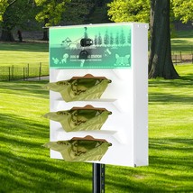 Metal Dog Poop Bag Dispenser Wall Mount, Outdoor Dog Bag Dispenser - 600 Roll Ba - £46.34 GBP