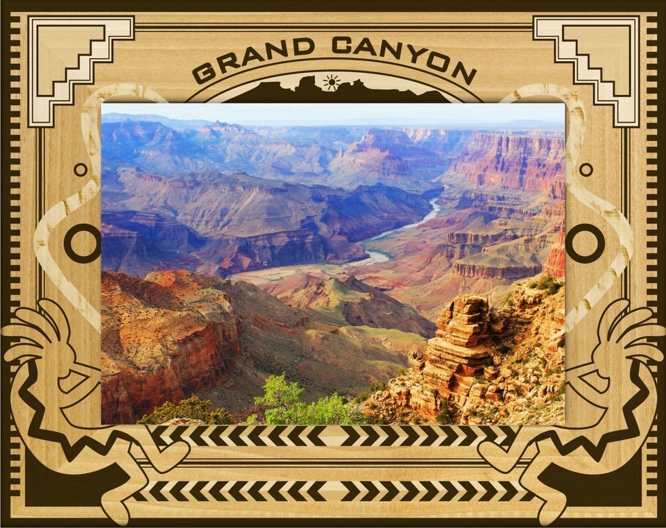 Grand Canyon Laser Engraved Wood Picture Frame Landscape (4 x 6) - $29.99