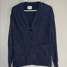 Navy Blue Knit Cardigan Sweater - $18.62