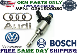 Genuine Bosch x1 Fuel Injector for 2008-2015 Audi &amp; Volkswagen I4 MPN#0261500080 - £36.72 GBP