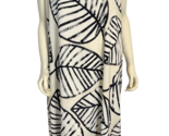 NWT Nic+ Zoe White &amp; Black Leaf Print Sleeveless Dress Sz 2X - £41.09 GBP