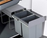 Pull Out Trash Can Under Cabinet 40 Quart Double Sliding Trash Can Under... - $212.99