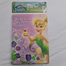 Tinkerbell Birthday Party Invitations Disney Fairies Hallmark Party Eight cards - £6.21 GBP