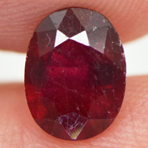 Oval Ruby Gemstone 1.45 Carat Red Color Real Treated Natural Loose IGL Certified - £201.69 GBP