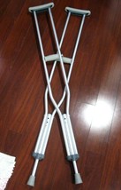 MEDLINE Guardian Aluminum Adjustable Push Button Adult 5&#39;10&quot;-6&#39;6&quot; Crutches - $59.99