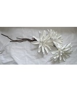 Artificial Fake Flower Heads With Stem Real Looking White Foam - $451.41 MXN