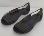 Crocs Womens Sandals Size 7 Isabella Iconic Strappy Jelly Flat Slide - £21.50 GBP