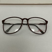 VTG New Europa Carson Plastic &amp; Metal Eyeglass Flex Frames Red 54-17-130 - £11.59 GBP