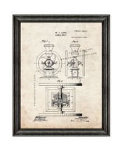 Coffee Mill Patent Print Old Look with Black Wood Frame - £19.51 GBP+