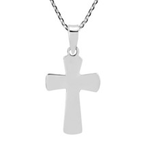 Vintage and Stylish Cross Sterling Silver Necklace - £17.04 GBP