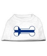 Bone Shaped Finland Flag Screen Print Shirts White XXXL - $42.38 CAD