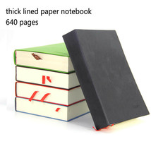 Very Thick Lined Paper Notebook A5 Size Soft Leather Cover Ruled Writing... - £26.54 GBP