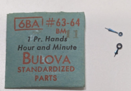 NOS Genuine Bulova 6BA BM 11 - HR/MIN Watch Hands Set/Pair #63-64 Blue - Modern - £10.27 GBP