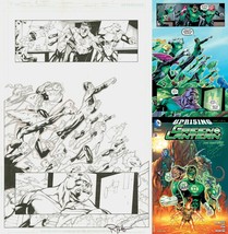 Billy Tan &amp; Rob Hunter Original Art Splash Page Green Lantern #31 ~ Hal Jordan + - £626.38 GBP