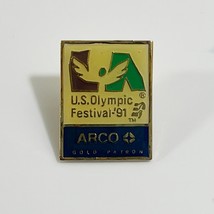 ARCO Gold Patron US Olympic Festival &#39;91 Lapel Pin Atlantic Richfield  - £7.28 GBP