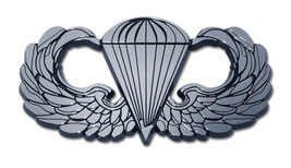 army paratrooper Parachute military logo chrome auto car emblem made in usa - £27.37 GBP