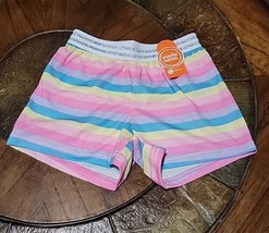 Wonder Nation Girls Pull On Sleepwear Shorts Striped Pink Blue sz S (6/6X) - £7.76 GBP