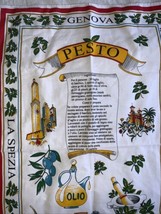 Pesto Souvenir towel  Cotton Tea  Kitchen Towel Made in Italy - $14.84