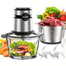 Food Processor, 500W Electric Meat Grinder Food Chopper With Two 8 Cup B... - £49.46 GBP