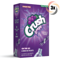 3x Packs Crush Grape Flavor Drink Mix Singles To Go | 6 Sticks Per Pack | .47oz - £9.13 GBP