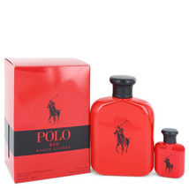 Polo Red Cologne By Ralph Lauren Gift Set 4.2 oz Eau De Toilette Spray + 0.5 Min - £77.20 GBP