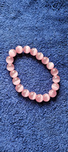New Stretchy Bracelet Pink Glass Beads Shiny Cute Collectible Decorative Nice - £14.38 GBP