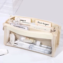 Large Capacity Pencil Bag Stationery Holder Box Aesthetic Transparent Pen Case S - £17.12 GBP