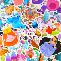 50 PCS Princess Sticker Pack, Fairy Tale Cartoon Elf Stickers, Laptop Decals - £10.79 GBP