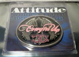 NIB - Montana Silversmiths &quot;Cowgirl Up&quot; Attitude Buckle - 4&quot; x 3&quot; - $20.09