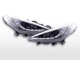 FK Pair LED DRL Halo Projector Lightbar Headlights Peugeot 207 06+ Black... - £367.03 GBP